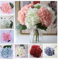 Hydrangea Flower Head 47cm Fake Single artificial Hydrangeas for Wedding Centrepieces Home Party Decorative wedding flolwersSF020