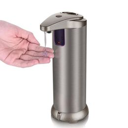 280ml Automatic Liquid Soap Dispenser Touchless Sensor Stainless Steel Soap Dispenser For Kitchen Bathroom ZZA2311 50Pcs