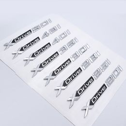 3D Chrome BMW Xdrive Car Stickers X drive Sdrive Emblem Badges Letters Sticker for BMW XDrive 20d 25d 28d 30d 35d 40d 45d 48d 55d