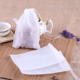 Pure Cotton Yarn Bag 80 X 100mm Tea Filter Bags Drawstring Strainer Repeated Use Cotton No Bleach LX8898