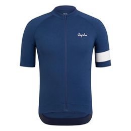 RAPHA Team Mens Cycling jersey Short Sleeve Maillot Road Racing Tops Breathable Quick Dry MTB Bike Shirts Bicycle Uniform S21040214