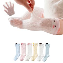 Baby Socks Cartoon Infant Mesh Socks Newborn Anti Mosquito Socks Toddler Knee High Tights Stretch Leg Warmer Stockings 6 Designs DHW3857