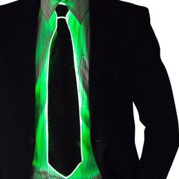 Halloween EL LED Light Tie Carnival Party Props, New Product Party Supply Christmas Colourful Tie With LED Light