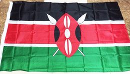 Kenya Flag 0.9x1.5m High Quality Indoor Outdoor Home Decorative Kenyan Country Flag Banner 3x5 ft, free shipping