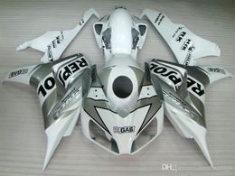 OEM Injection Moulding Fairings for Honda CBR1000RR 2006 2007 silver white fairing kit CBR 1000 RR 06 07 HA23