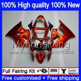 Body For KAWASAKI ZX 600 CC 6 R ZX636 ZX-6R 2000 2001 2002 212MY.142 Gloss orange ZX 636 600CC ZX 6R ZX-636 ZX600 ZX6R 00 01 02 Fairings