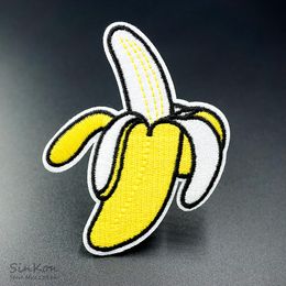 Banana Embroidered Patch for Clothing Iron on Sew Applique Cute Patch Fabric Clothes Shoes Bags DIY Decoration