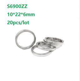 20pcs/lot S6900ZZ S6900 ZZ Stainless Steel bearing 10*22*6mm Stainless Steel Deep Groove Ball Bearing 10x22x6mm