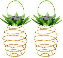 copper outdoor hanging light Canada - Outdoor Waterproof Garden decoration 25Led Pineapple Solar Lights Path Hanging Fairy Warm Copper Wire String Lights