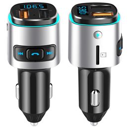 BC41 car charger Universal MP3 Player Bluetooth Handsfree Voltage Display USB Charger FM Transmitter Radio Adaptor Electronics Accessories