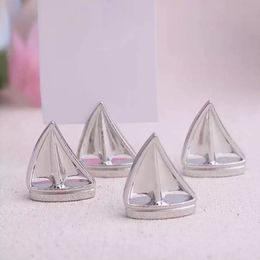 Originality Silver Sailboat Place Card Holder/ Table Name Number Holder Party Decoration Supplie DHL