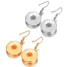 Snap Button Dangle Chandelier Earrings Ginger Interchangeable Noosa Jewellery fit 18mm DIY Buttons Alloy Earring for Sale