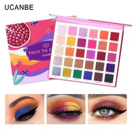 UCANBE 30 Colours Fruit Pie Filling Eye Shadow Palette Makeup Kit Bright Glitter Shimmer Matte Shades Pigment Eyeshadow