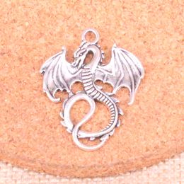 36pcs Charms dragon loong 34*26mm Antique Making pendant fit,Vintage Tibetan Silver,DIY Handmade Jewelry
