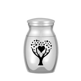 Pets Mini Cremation Urns Funeral Urn for Ashes Holder Small Keepsake Memorials Jar - Love Tree 25x16mm