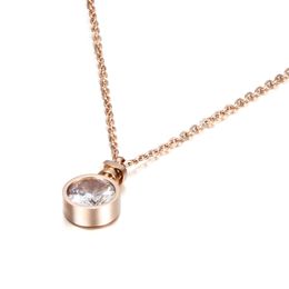 Fashion- Perfume Bottle Necklace Women's Exquisite Necklace Temperament Romantic Zircon Pendant Chain