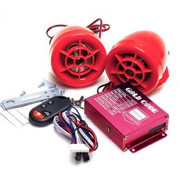 Freeshipping Motorcycle Moto Bicycle Bike Car Audio Radio Remote control speaker Anti-theft Security Alarm Red