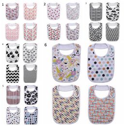 Baby Bandana Bibs Infant INS Cartoon Burp Cloth Saliva Towels Kids Cotton Printed Triangle Head Scarf Fashion Feeding Slobber Pinafore A5065