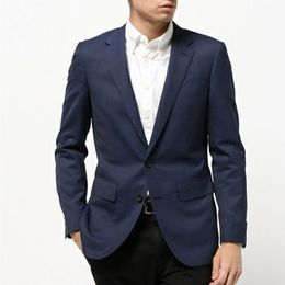 Summer Beach Men Blazer Navy Handsome Casual Young Boys Two Button Groom Wear For Wedding Beach Leisure Men Suit Only One Jacket