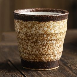 Japanese ceramic tea cup milk breakfast cup Creative vintage water cup without handle restaurant cooking tableware tea bowl