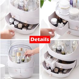 Plastic Makeup Storage Box Portable Cosmetic Organiser Large Make Up Container Bathroom Storage Case Desktop Sundry204N