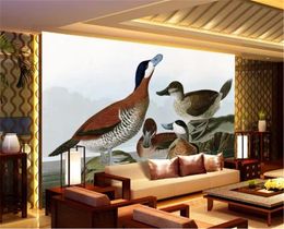 Wall paper HD Outdoor Wildlife Ducklings Wallpaper 3d on the wall Indoor TV Background Wall Decoration Mural Wallpaper