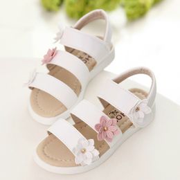 Продвижение стиль детские летние сандалии принцесса красивые цветы девушки обувь детская обувь детские девочки римские сандалии