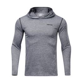 Mens Spring Autumn Running Jacket Sport Hoodie Training Coat Hooded High Elastic Basketball Long Sleeves Gym Shirts