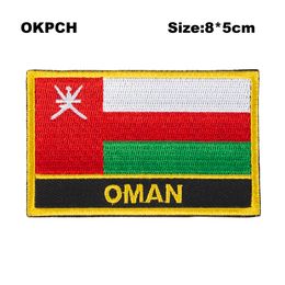 Free Shipping 8*5cm Oman Shape Mexico Flag Embroidery Iron on Patch PT0007-R