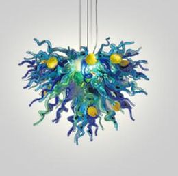 LR1103 Mouth Blown CE/UL Borosilicate Murano Glass Dale Chihuly Art Elegant Tulip Chandelier Hanging Lamp for Home