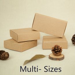 Wholesale-Kraft Paper Box for Wedding Invitation Card Gift Phone Shell Case CD Packaging Brown Boxes Free Shipping