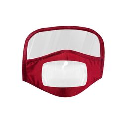 Face Shield Mask New Pure Cotton Visual Mask Face Mask Adult Transparent Protective Face Masks Cotton Riding Breathable Masks EEA1789