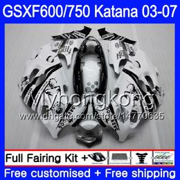 GSX600F For SUZUKI GSXF 600 750 GSXF600 2003 2004 2005 2006 2007 Scorpion black new 293HM.13 GSXF-750 KATANA GSXF750 03 04 05 06 07 Fairings