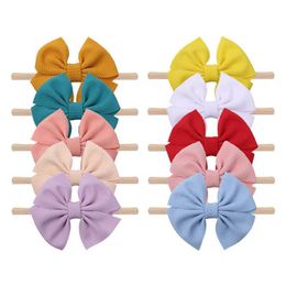 New 2020 bows baby headband cute nylon girls designer headband newborn designer headbands kids headband baby girls hair accessories