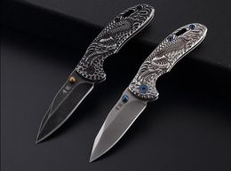 New hot sale outdoor folding knife gift pocket knife Black dragon collection 440C blade EDC tools free shipping wholesale price camping tool