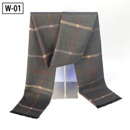 Fashion- Fashion Men's Scarf Bee Plaid Faux Cashmere Autumn and Winter Business Men's Multi-functional Warm shawl Plaid Thin Style