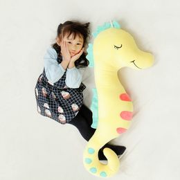 new arrived Creative cartoon sleep seahorse plush toys baby child pillow girls/boy doll birthday Christmas gift