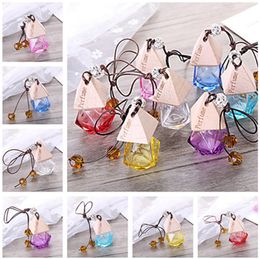 New styles Automobile perfume pendant Essential oil empty bottle In car deodorant Bottle Car Glass Perfume Bottle T9I00184