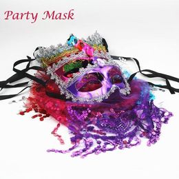 100pcs CCA3013 Mascaras Halloween Props Sexy Lace Party Masquerade Masks Venetian Costume Multi Patterns Black Lace Sexy Masquerade Masks