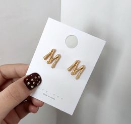 Fashion- English Letter Earrrings Word Earrings For Woman Girl Wholesale Costume Jewellery Initial Letter Stud Earrings For Party
