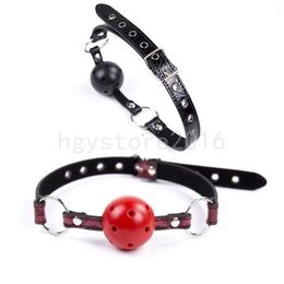 Bondage Slave Harness Gag Leather Mouth Restraints Plug S&M Open Gift Game Couples New #R46