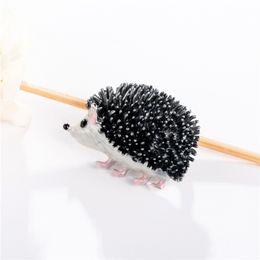 Enamel hedgehog brooches cartoon animal brooch lapel pin women mens fashion Jewellery will an sandy gift