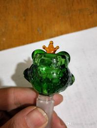 Frogs' cartoon bubble head,Trumpet shaped bubble head Wholesale Glass Hookah, Glass Water Pipe Fittings,