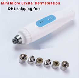 Mini Micro Crystal Dermabrasion Therapy Facial Skin Care Blackhead Removal Handheld Microdermabrasion Pen Diamond Peel Device DHL free