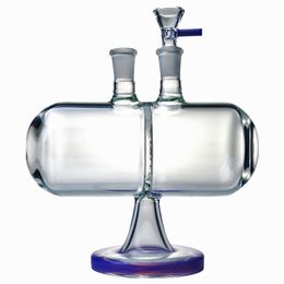 Glass Bong Hookahs Smoking Bongs Invertible Gravity Infinity Waterfall Water Pipe Oil Dab Rig 14mm Female Purple Joint With Bowl