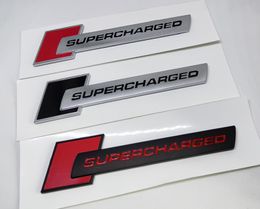 Top Quality ABS SUPERCHARGED Car Sticker Decal Emblem Badge Sticker For Volkswagen Audi A3 A4 A5 A6 Q3 Q5 Q7 S4 S6 TT R8 RS7 S4 Car Styling