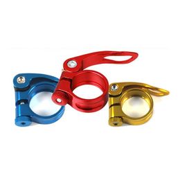 V/élo Potence en Alliage daluminium /à d/égagement Rapide Route de Selle Clamp v/élo v/élo de Selle Clamp QR Quick Release 31.8mm Noir