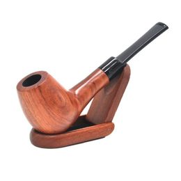 Cross-border hot-selling portable wooden pipe removable wood Philtre cigarette holder red sandalwood pipe fittings