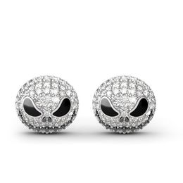 Vintage Skull Earrings Death Skull Halloween Stud Earring For Women Girl Engagement Shiny Silver Plated Earings Jewellery