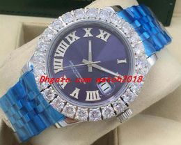 Luxury Watch 10 Style 44mm Mens Platinum II Diamond Dial Bigger Diamond Bezel Roman Numerals Automatic Fashion Men's Watches Wristwatch